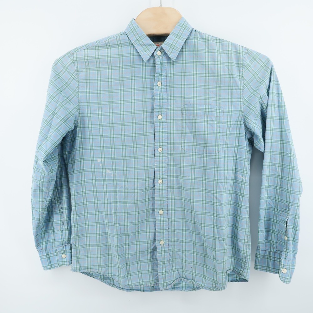Faherty Brand Mens Long Sleeve Plaid Button Up Shirt Large - FLAWS - Picture 2 of 12